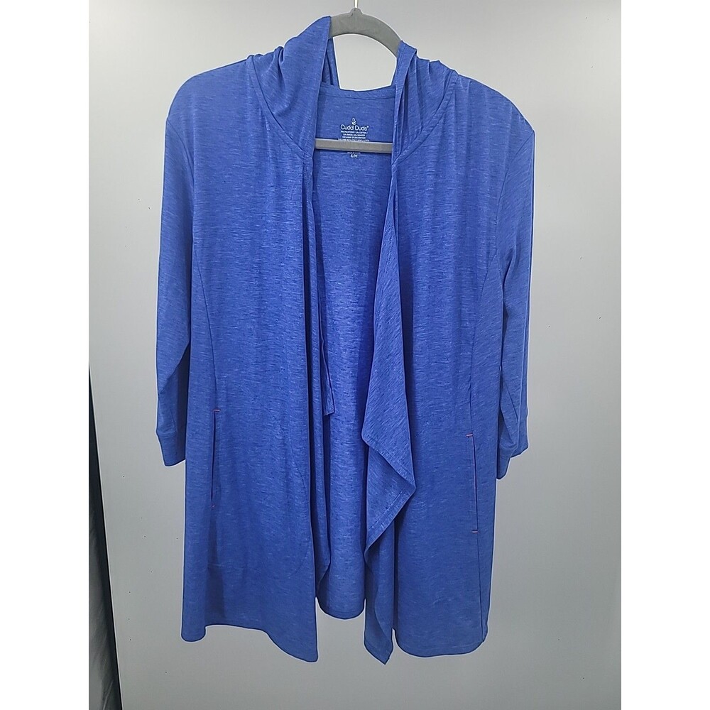 Cuddl Duds Cardigan Sweater Sz S/M Sporty Lounge Athleisure Comfy Travel